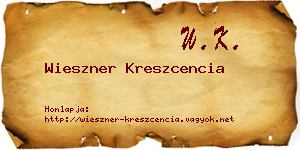 Wieszner Kreszcencia névjegykártya